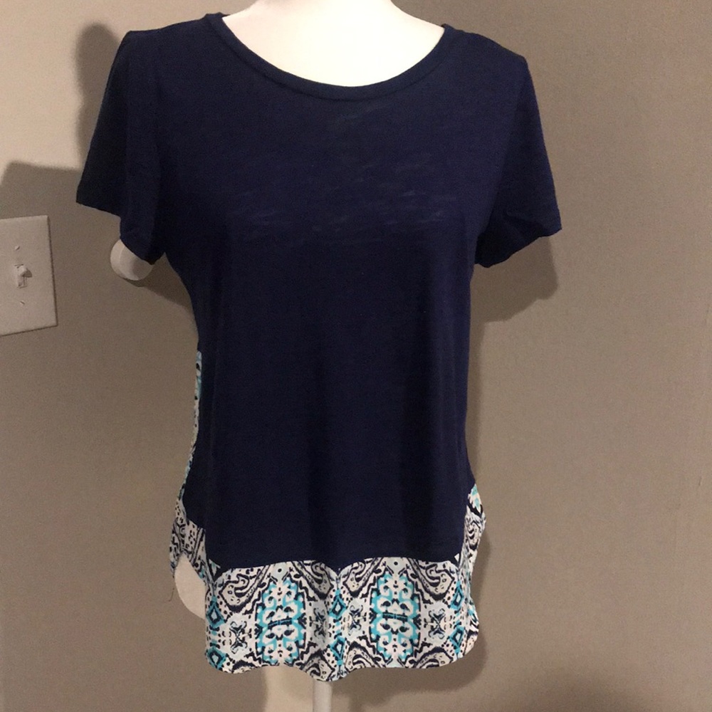 Express color block tee in navy